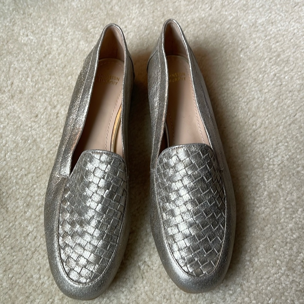 Johnson & Murphy gold leather loafer 9M